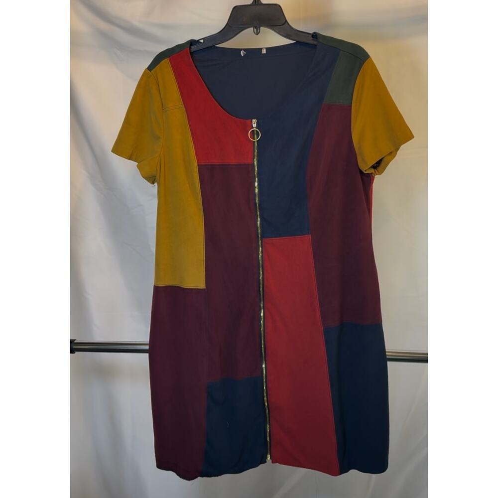 Unknown Brand 2XL dress Zip Up Color Block
